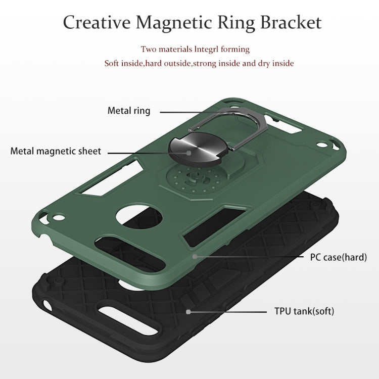 For Huawei Y6 (2018) 2 in 1 Armour Series PC + TPU Protective Case with Ring Holder