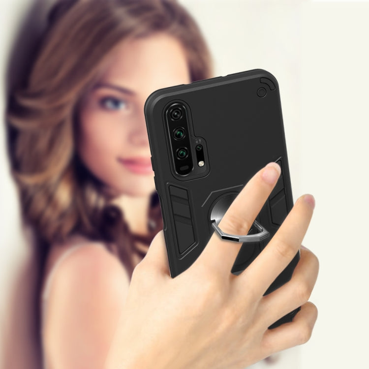 For Huawei Honor 20 / nova 5T 2 in 1 Armour Series PC + TPU Protective Case with Ring Holder