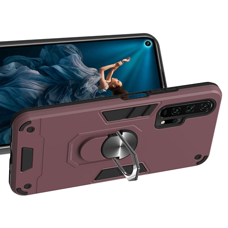 For Huawei Honor 20 / nova 5T 2 in 1 Armour Series PC + TPU Protective Case with Ring Holder