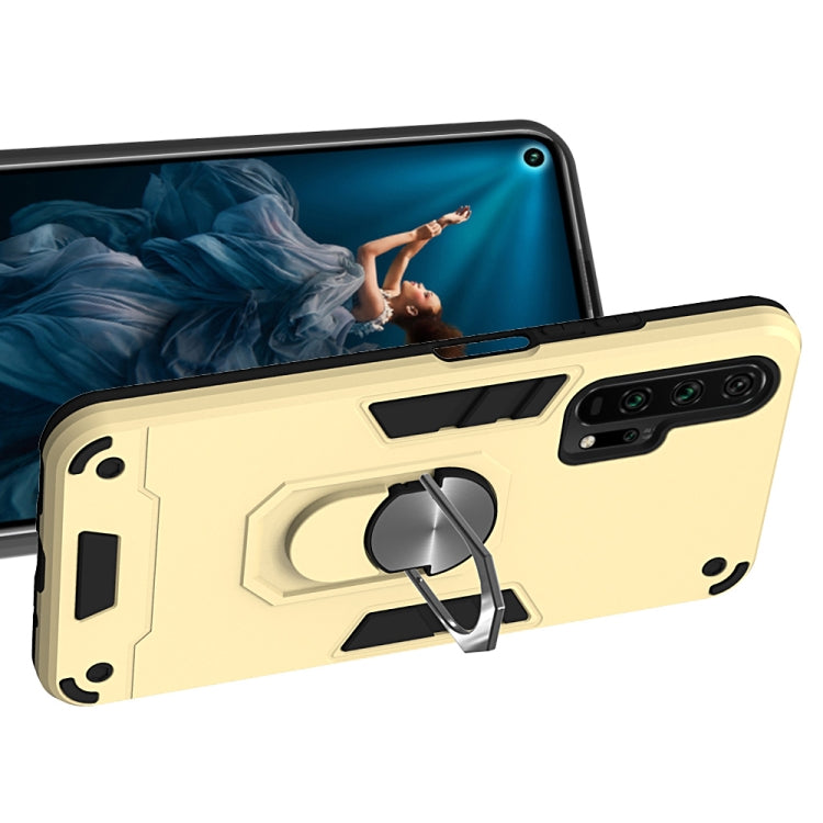 For Huawei Honor 20 / nova 5T 2 in 1 Armour Series PC + TPU Protective Case with Ring Holder