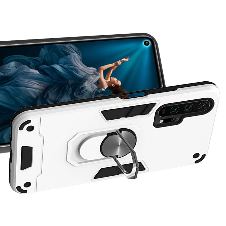 For Huawei Honor 20 / nova 5T 2 in 1 Armour Series PC + TPU Protective Case with Ring Holder