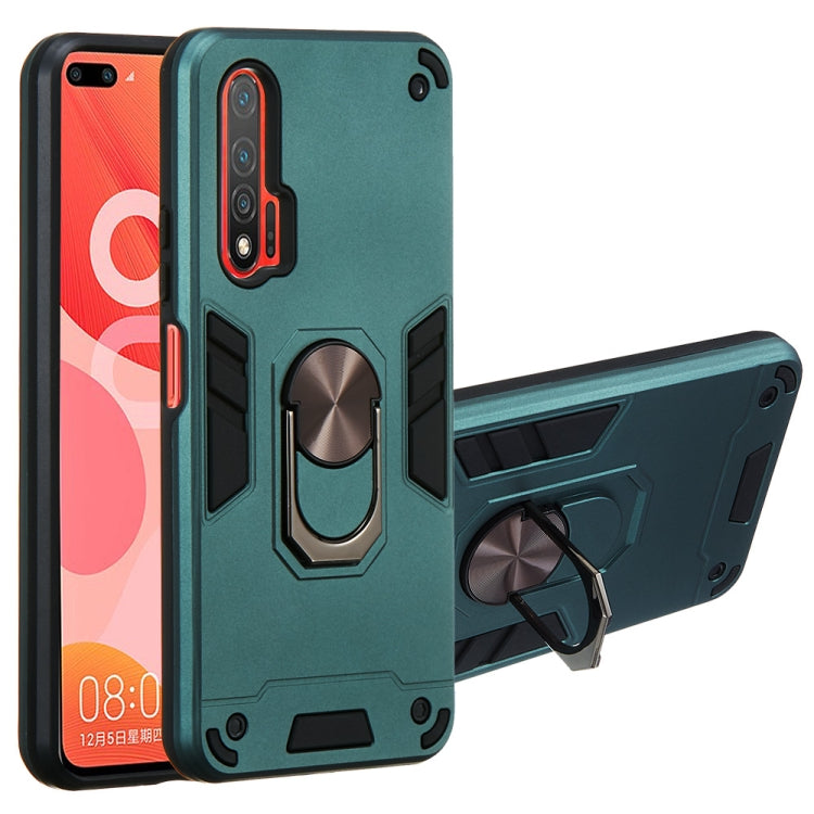 For Huawei nova 6 2 in 1 Armour Series PC + TPU Protective Case with Ring Holder