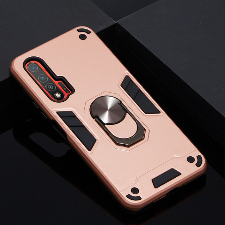 For Huawei nova 6 2 in 1 Armour Series PC + TPU Protective Case with Ring Holder