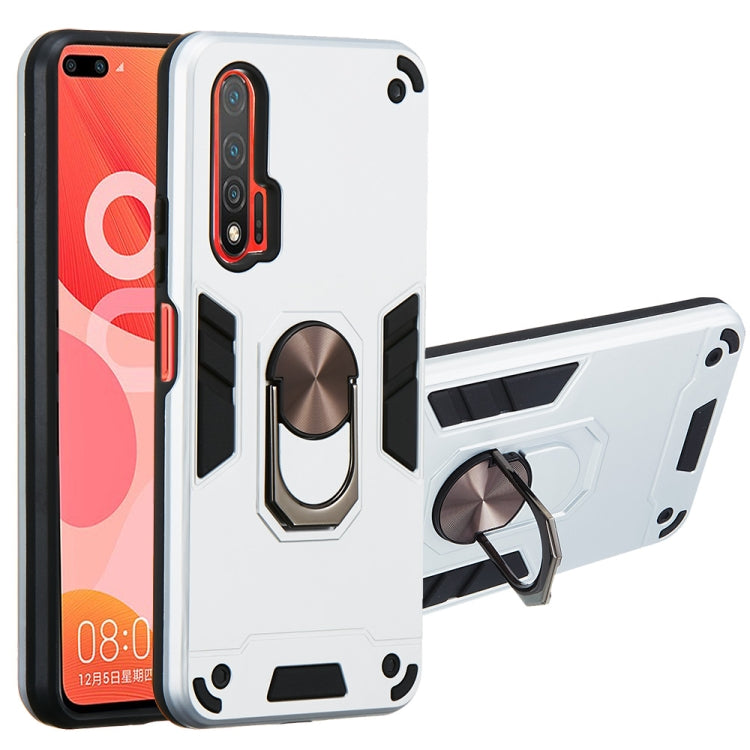 For Huawei nova 6 2 in 1 Armour Series PC + TPU Protective Case with Ring Holder