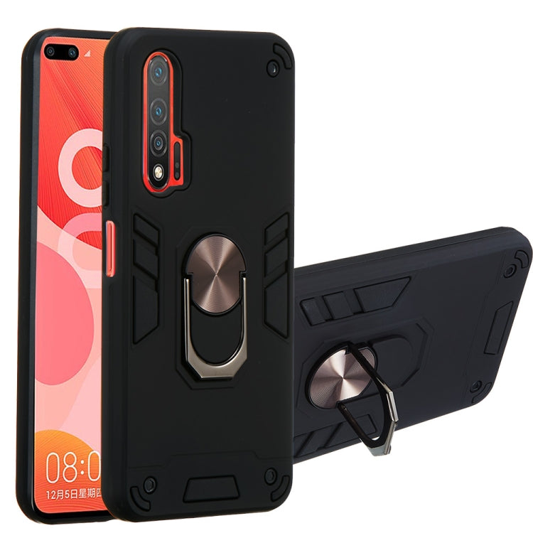 For Huawei nova 6 2 in 1 Armour Series PC + TPU Protective Case with Ring Holder