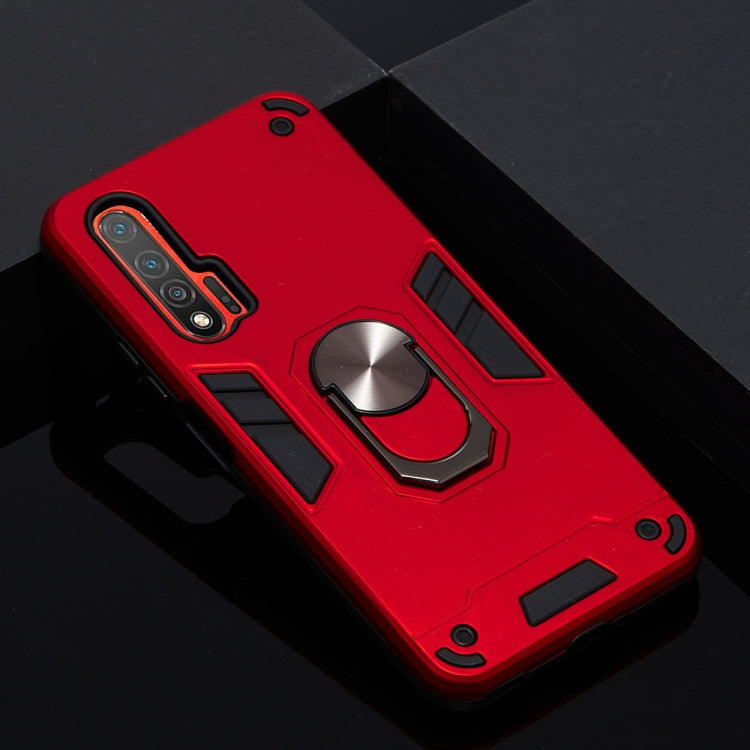 For Huawei nova 6 2 in 1 Armour Series PC + TPU Protective Case with Ring Holder