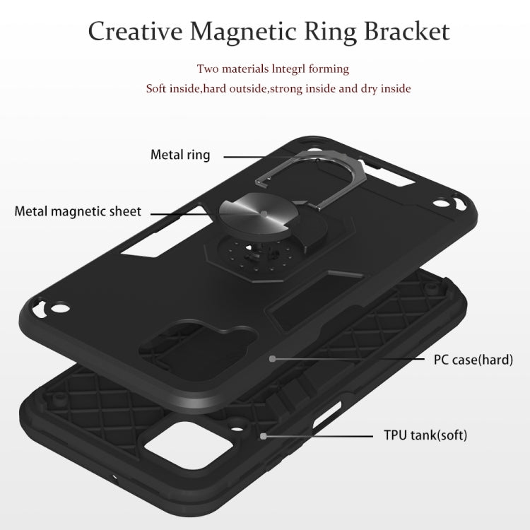 For Huawei nova 6 SE 2 in 1 Armour Series PC + TPU Protective Case with Ring Holder