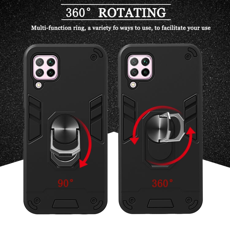 For Huawei nova 6 SE 2 in 1 Armour Series PC + TPU Protective Case with Ring Holder