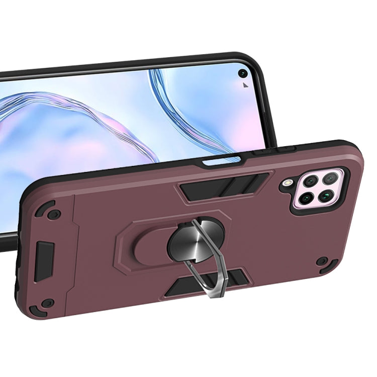 For Huawei nova 6 SE 2 in 1 Armour Series PC + TPU Protective Case with Ring Holder