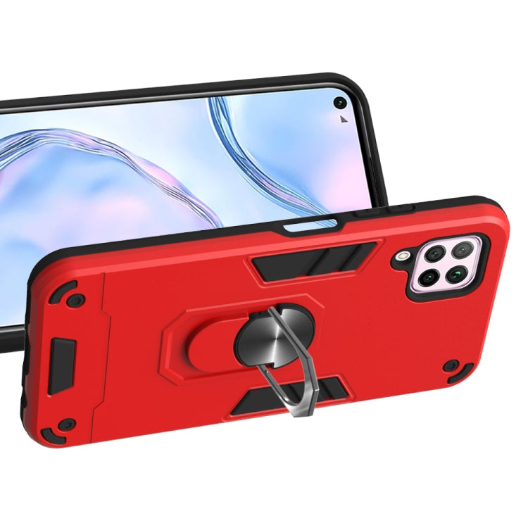 For Huawei nova 6 SE 2 in 1 Armour Series PC + TPU Protective Case with Ring Holder