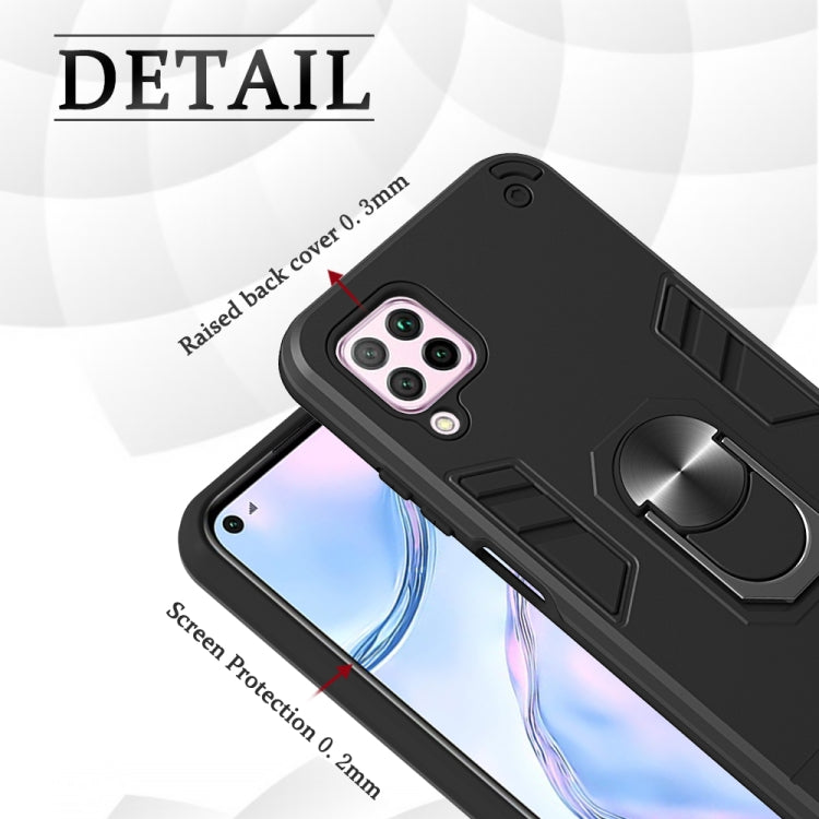 For Huawei nova 6 SE 2 in 1 Armour Series PC + TPU Protective Case with Ring Holder
