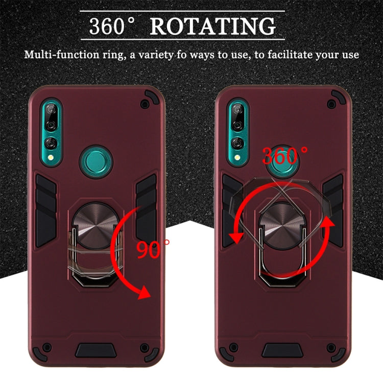 For Huawei P Smart Z / Y9 Prime (2019) 2 in 1 Armour Series PC + TPU Protective Case with Ring Holder