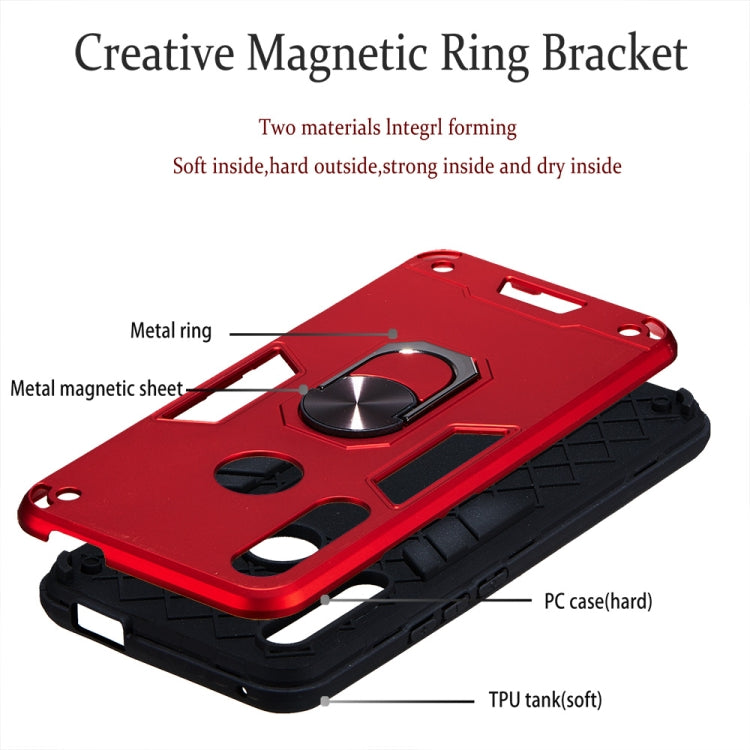 For Huawei P Smart Z / Y9 Prime (2019) 2 in 1 Armour Series PC + TPU Protective Case with Ring Holder