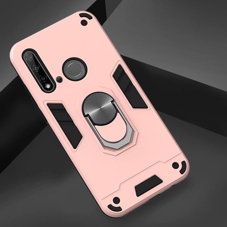 For Huawei P20 Lite (2019) / nova 5i 2 in 1 Armour Series PC + TPU Protective Case with Ring Holder