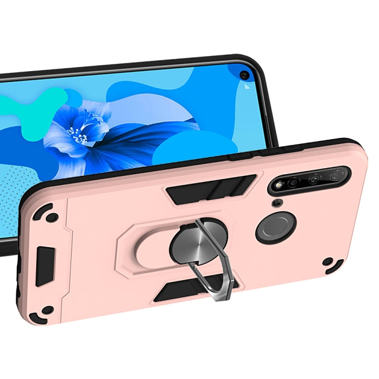 For Huawei P20 Lite (2019) / nova 5i 2 in 1 Armour Series PC + TPU Protective Case with Ring Holder