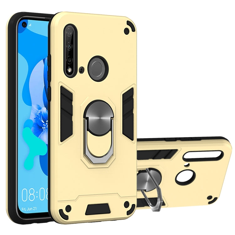 For Huawei P20 Lite (2019) / nova 5i 2 in 1 Armour Series PC + TPU Protective Case with Ring Holder