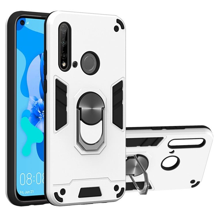 For Huawei P20 Lite (2019) / nova 5i 2 in 1 Armour Series PC + TPU Protective Case with Ring Holder