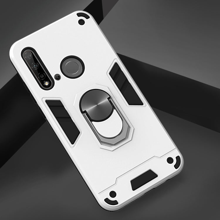 For Huawei P20 Lite (2019) / nova 5i 2 in 1 Armour Series PC + TPU Protective Case with Ring Holder