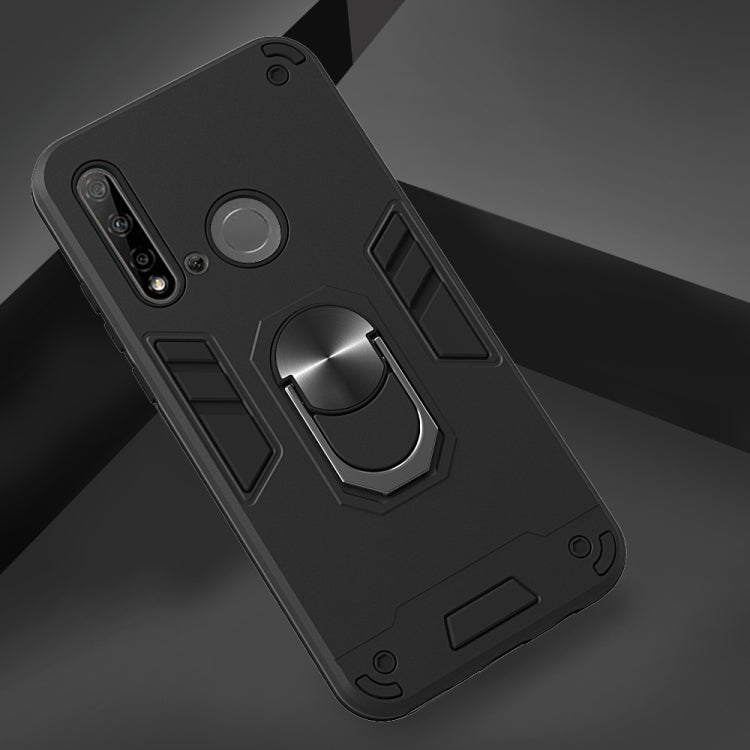 For Huawei P20 Lite (2019) / nova 5i 2 in 1 Armour Series PC + TPU Protective Case with Ring Holder