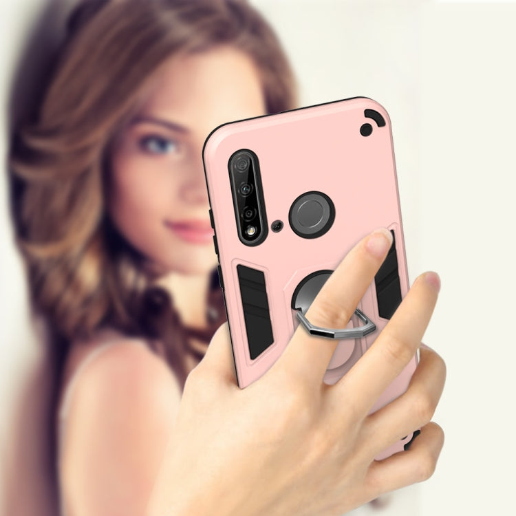 For Huawei P20 Lite (2019) / nova 5i 2 in 1 Armour Series PC + TPU Protective Case with Ring Holder