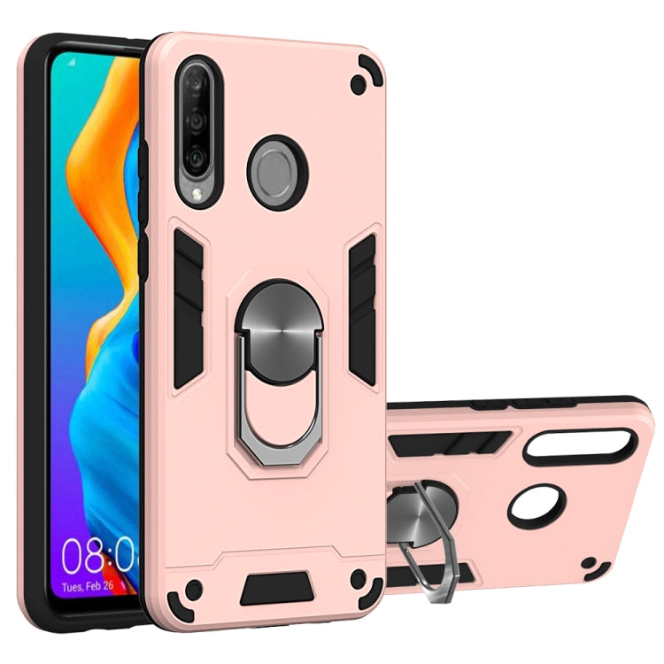 For Huawei P30 Lite / nova 4e 2 in 1 Armour Series PC + TPU Protective Case with Ring Holder