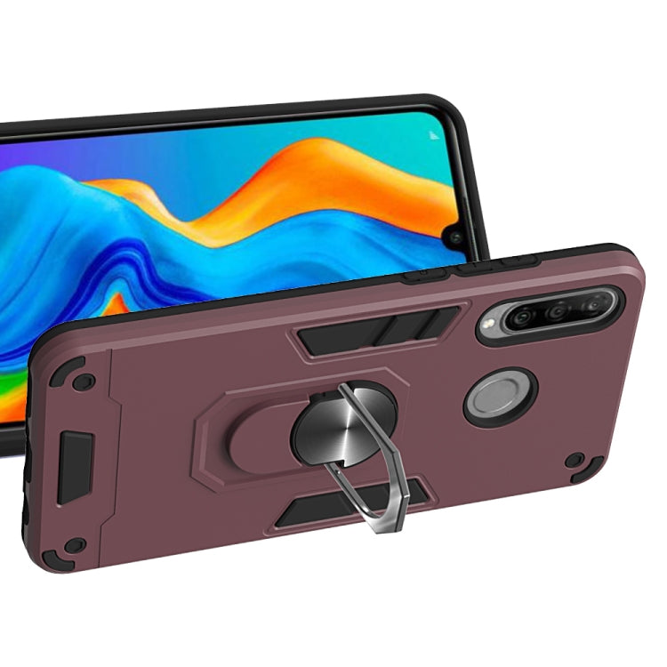 For Huawei P30 Lite / nova 4e 2 in 1 Armour Series PC + TPU Protective Case with Ring Holder