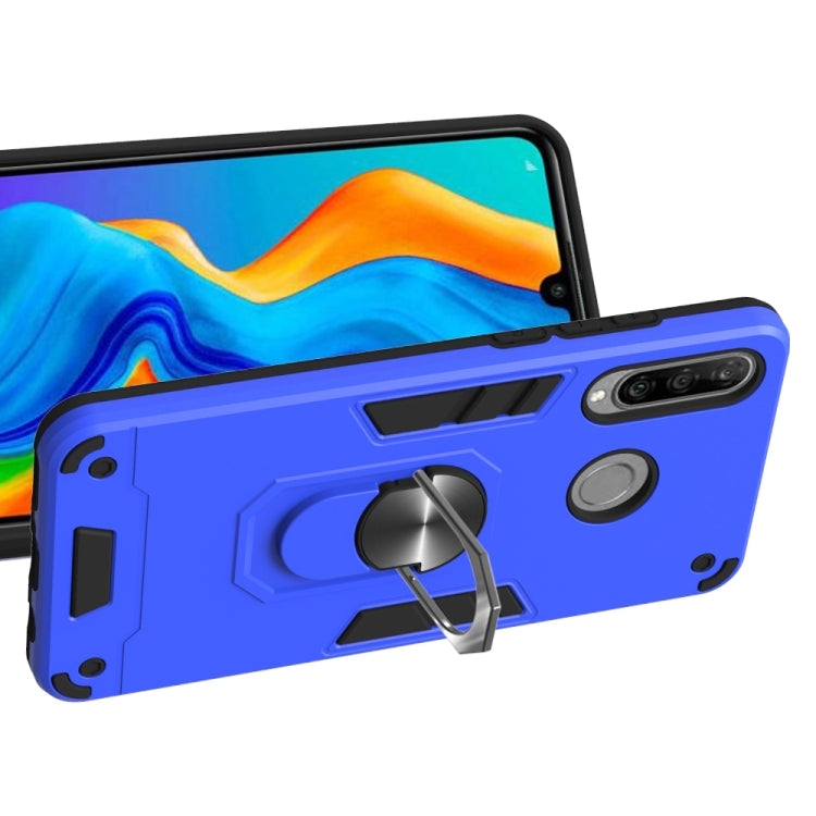 For Huawei P30 Lite / nova 4e 2 in 1 Armour Series PC + TPU Protective Case with Ring Holder