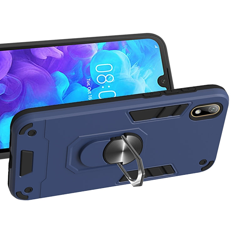 For Huawei Y5 (2019) / Honor 8S 2 in 1 Armour Series PC + TPU Protective Case with Ring Holder