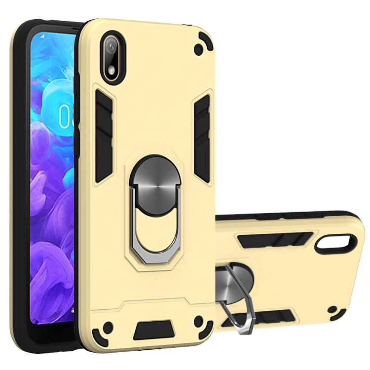 For Huawei Y5 (2019) / Honor 8S 2 in 1 Armour Series PC + TPU Protective Case with Ring Holder