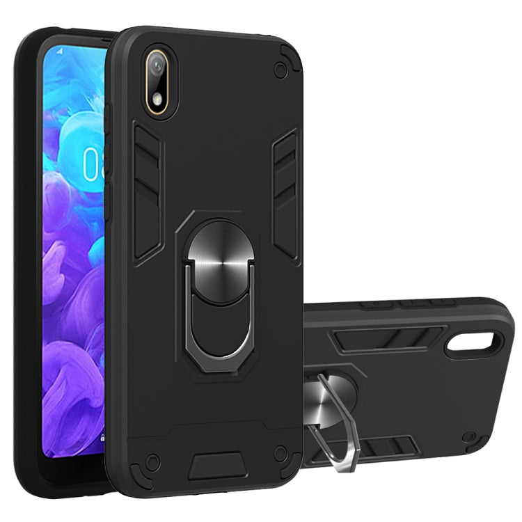 For Huawei Y5 (2019) / Honor 8S 2 in 1 Armour Series PC + TPU Protective Case with Ring Holder