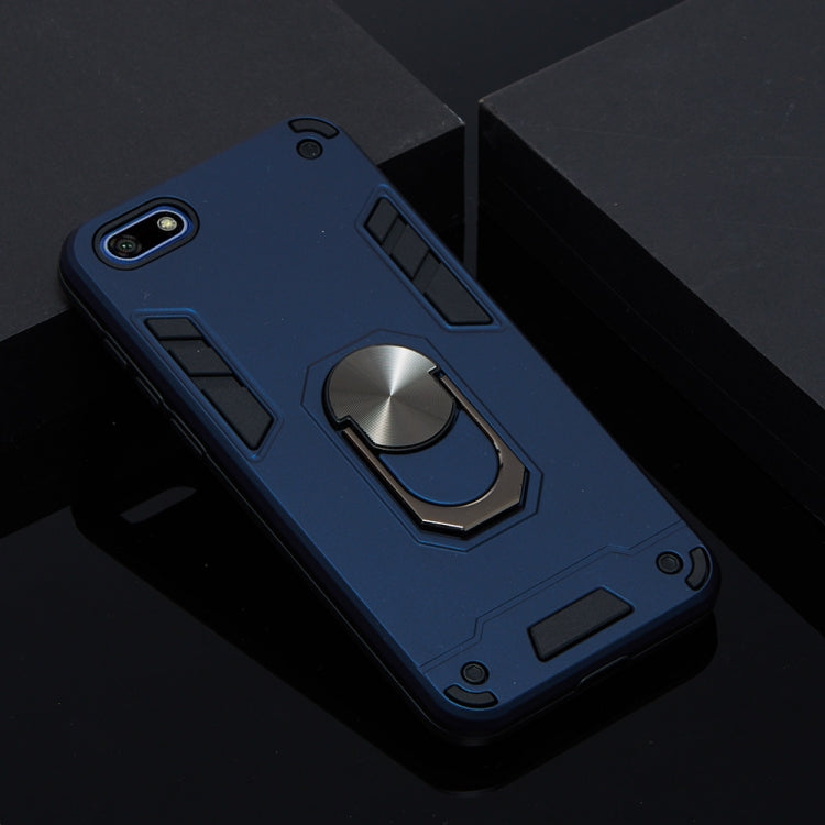 For Huawei Y5 (2018) / Y5 Prime (2018) 2 in 1 Armour Series PC + TPU Protective Case with Ring Holder