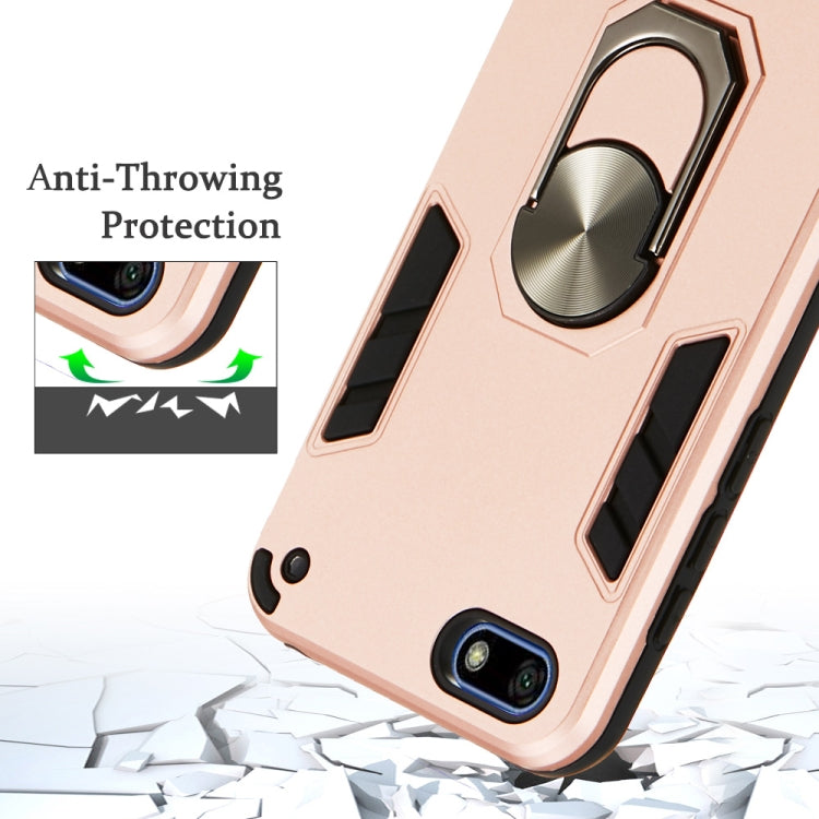 For Huawei Y5 (2018) / Y5 Prime (2018) 2 in 1 Armour Series PC + TPU Protective Case with Ring Holder