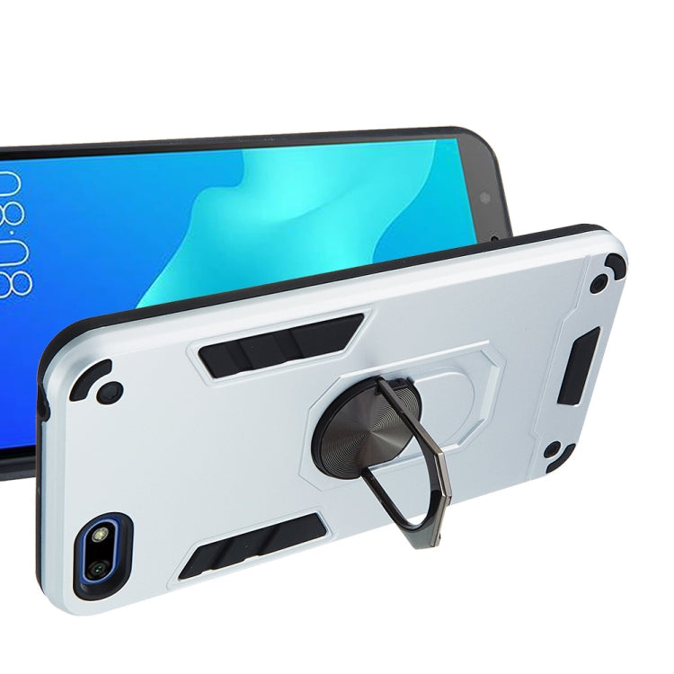 For Huawei Y5 (2018) / Y5 Prime (2018) 2 in 1 Armour Series PC + TPU Protective Case with Ring Holder