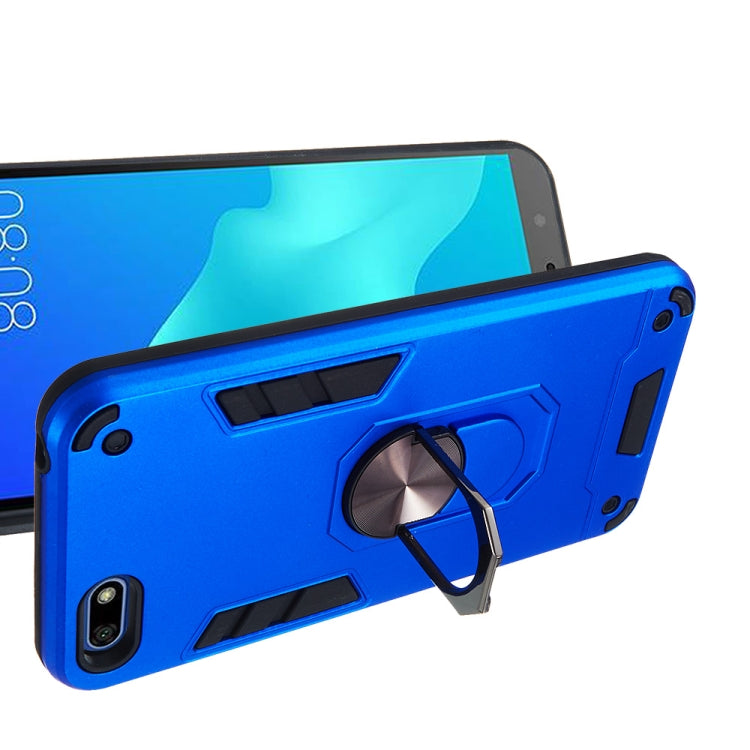 For Huawei Y5 (2018) / Y5 Prime (2018) 2 in 1 Armour Series PC + TPU Protective Case with Ring Holder