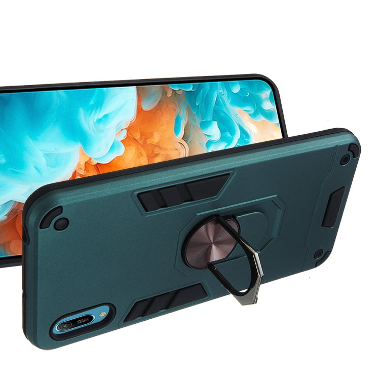 For Huawei Y6 Pro (2019) 2 in 1 Armour Series PC + TPU Protective Case with Ring Holder