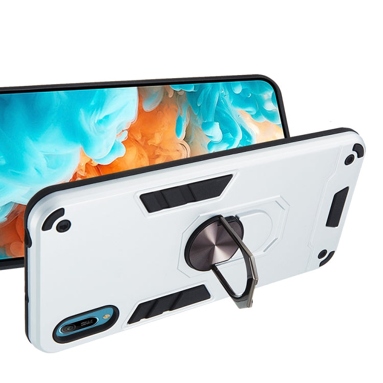 For Huawei Y6 Pro (2019) 2 in 1 Armour Series PC + TPU Protective Case with Ring Holder