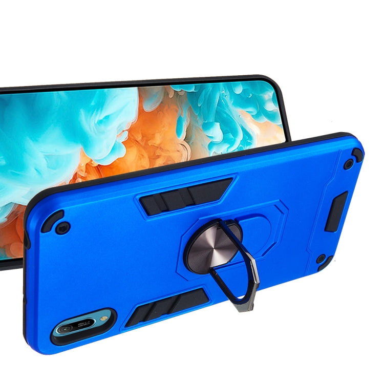 For Huawei Y6 Pro (2019) 2 in 1 Armour Series PC + TPU Protective Case with Ring Holder