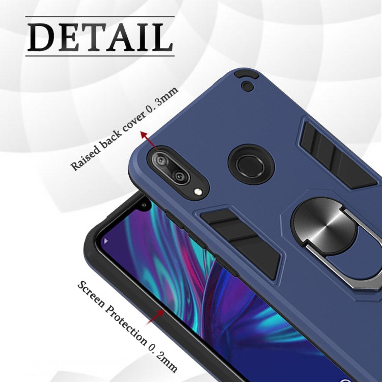 For Huawei Y7 (2019) / Y7 Prime (2019) 2 in 1 Armour Series PC + TPU Protective Case with Ring Holder