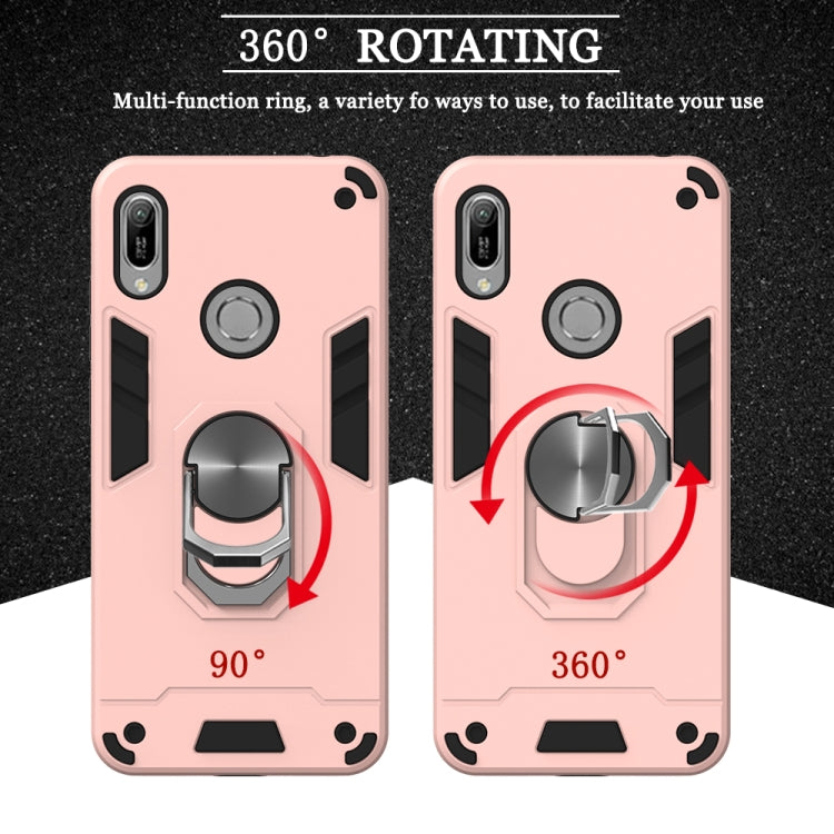 For Huawei Honor 8A / Y6 (2019) 2 in 1 Armour Series PC + TPU Protective Case with Ring Holder