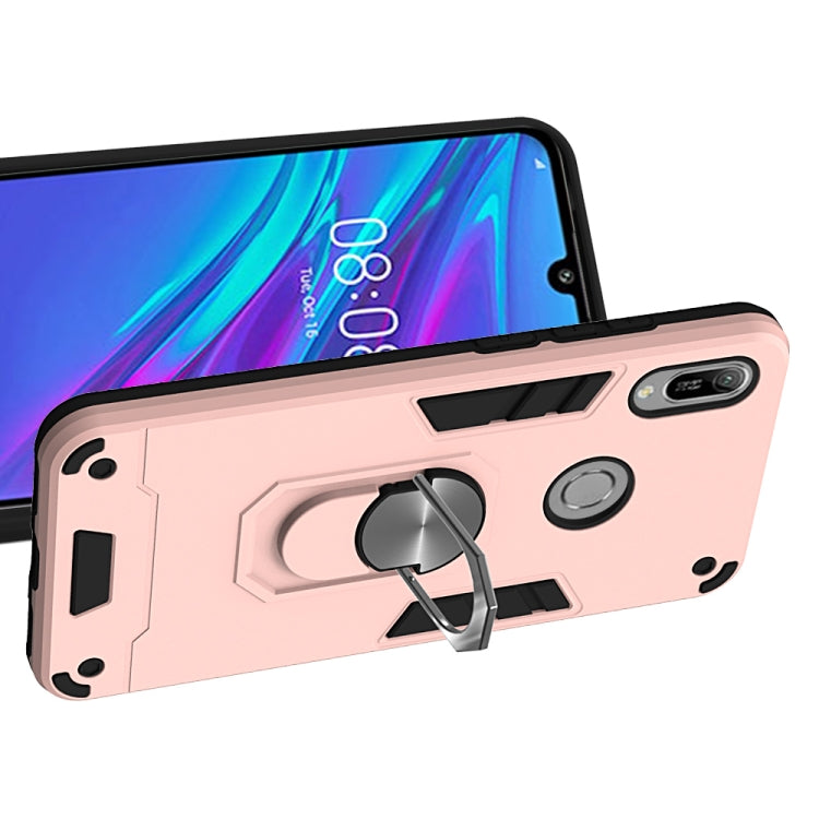 For Huawei Honor 8A / Y6 (2019) 2 in 1 Armour Series PC + TPU Protective Case with Ring Holder