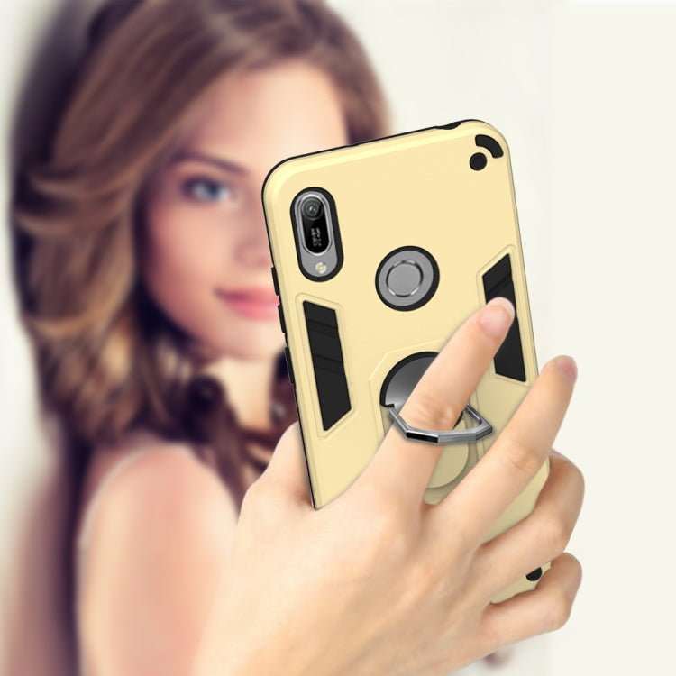 For Huawei Honor 8A / Y6 (2019) 2 in 1 Armour Series PC + TPU Protective Case with Ring Holder
