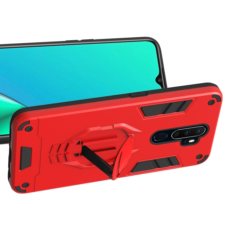 For OPPO A9 (2020) 2 in 1 Armor Knight Series PC + TPU Protective Case with Invisible Holder