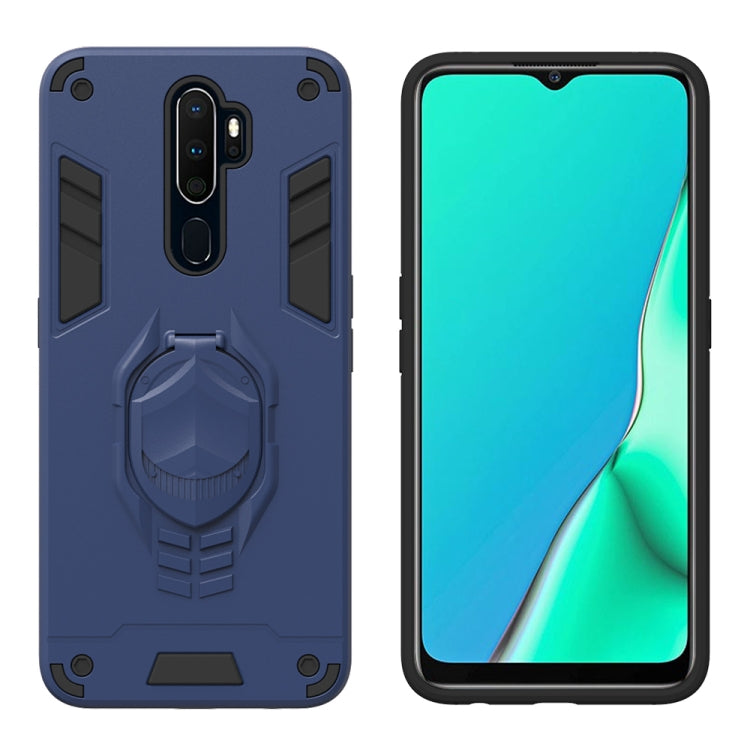 For OPPO A9 (2020) 2 in 1 Armor Knight Series PC + TPU Protective Case with Invisible Holder