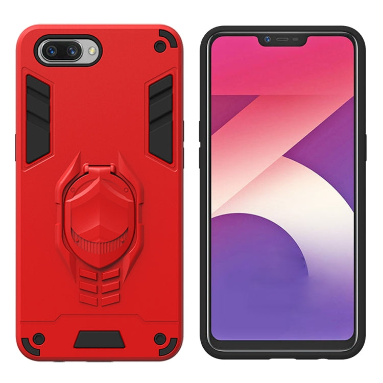 For OPPO A3s 2 in 1 Armor Knight Series PC + TPU Protective Case with Invisible Holder