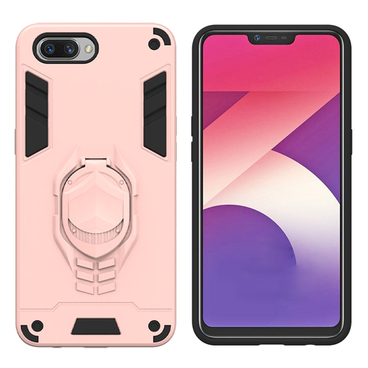 For OPPO A3s 2 in 1 Armor Knight Series PC + TPU Protective Case with Invisible Holder
