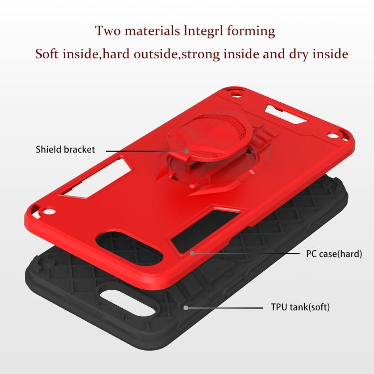 For OPPO A3s 2 in 1 Armor Knight Series PC + TPU Protective Case with Invisible Holder