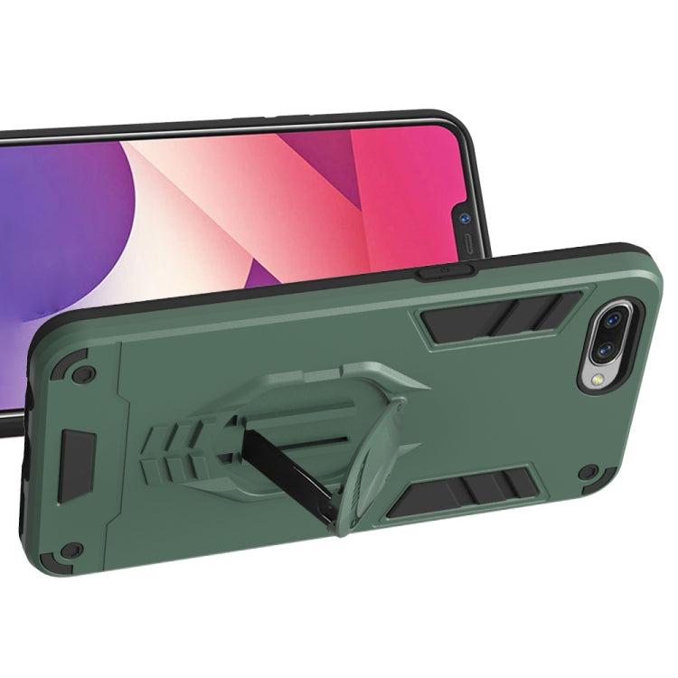 For OPPO A3s 2 in 1 Armor Knight Series PC + TPU Protective Case with Invisible Holder