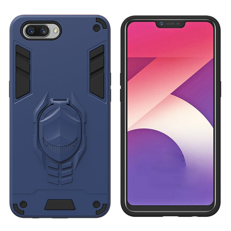 For OPPO A3s 2 in 1 Armor Knight Series PC + TPU Protective Case with Invisible Holder