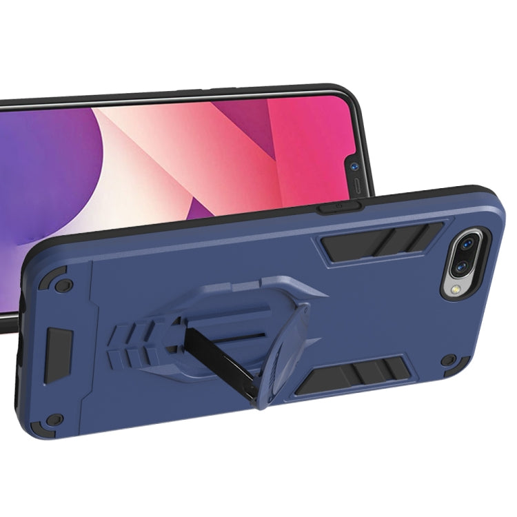 For OPPO A3s 2 in 1 Armor Knight Series PC + TPU Protective Case with Invisible Holder