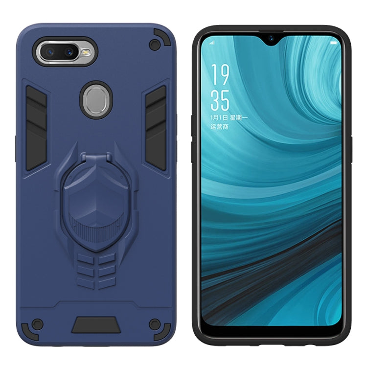 For OPPO A7 2 in 1 Armor Knight Series PC + TPU Protective Case with Invisible Holder